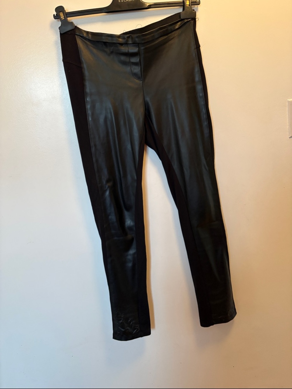 Dex Black Branded pleather pants